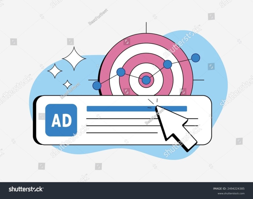 חודש קידום ממומן, תיאור של מודעת קידום שקולעת ללוח בול פגיעה