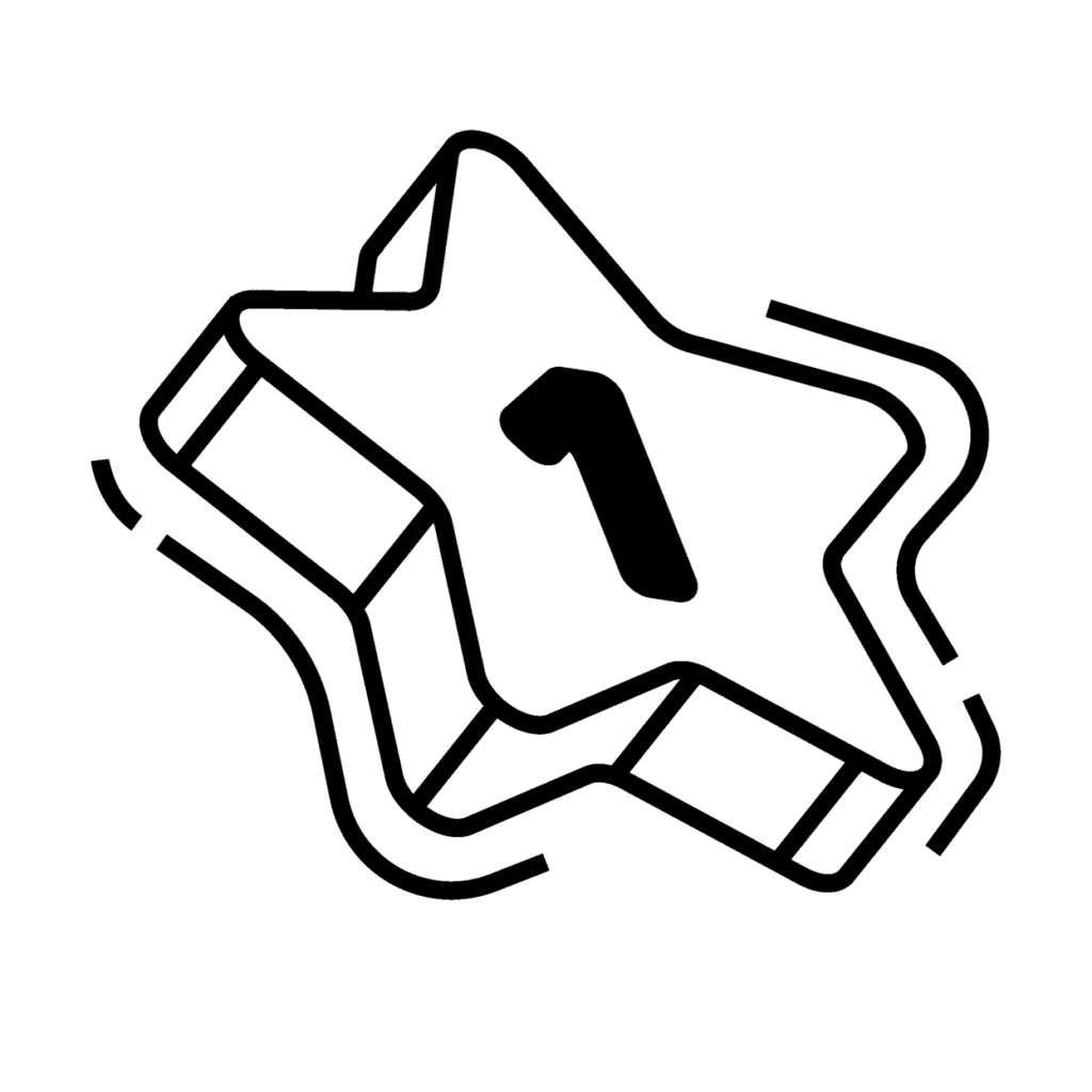 קידום ממומן - איקון של כוכב עם המספר 1 במרכז